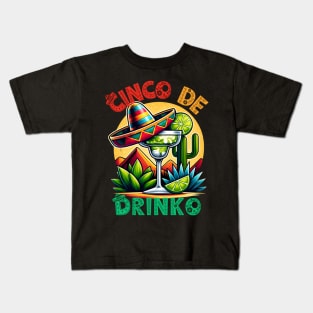 Cinco de drinko margarita 2024 Kids T-Shirt